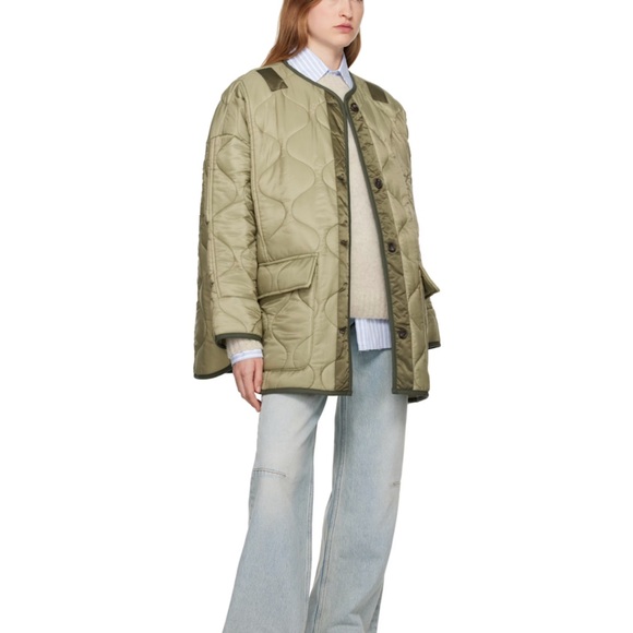 THE FRANKIE SHOP
Green Teddy Quilted Jacket - Picture 4 of 11